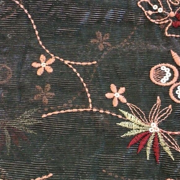 Leon Embellished Fringed Long Scarf Fairycore Ethereal - Picture 10 of 11